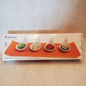 Florence Collection Circleware 5 PC Tasting Spoon Set, NIB